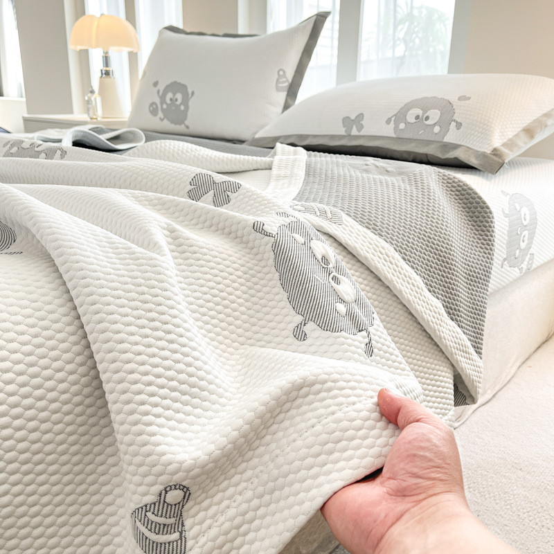 Sombrilla de cama de colcha de verano de ceniza de briquetas fría pero no helada/funda de almohada de asiento suave con el mismo estilo