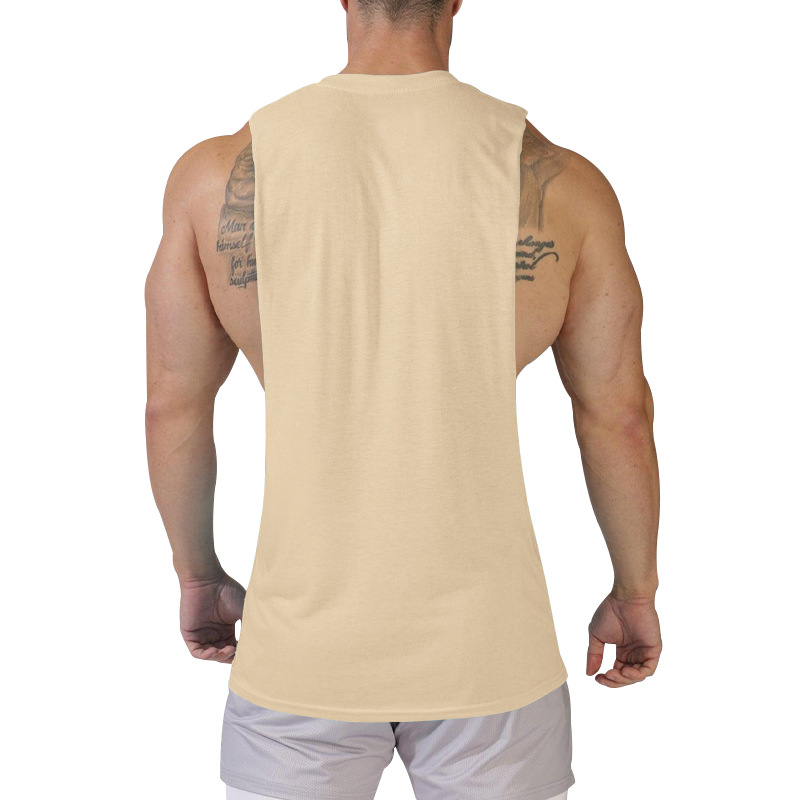 210g Weight Sleeveless Sleeve Length Cotton Blend, Polyester Fabric Type Regular Top Length Racerback Tank Tops Tops Type Casual Occasion Round Neck Neckline Loose Fit Type Solid Color Pattern Summer Season Men's Gender Simple Style Style Wholesale Men's Simple Style Solid Color Sleeveless Men's Tops 28