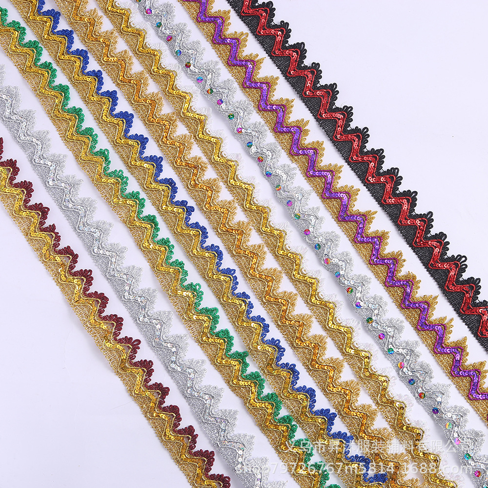 Dragón año Chanel estilo encaje accesorios hechos a mano bricolaje Ropa de Oro encaje cortina encaje en stock