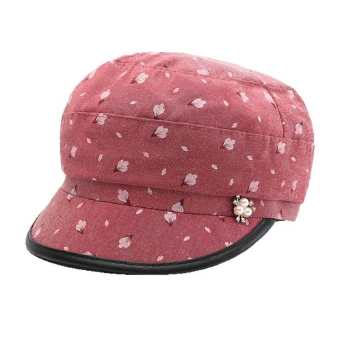 Women's and Men's Spring and Summer New Mother Fabric Hat, Elderly Lady's Short Brim Sun Protection Duck Bill Hat, Thin