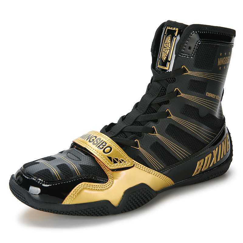 Cross-Border Dropshipping of Training Shoes, Sanda Shoes, Wrestling Shoes, Men's and Women's Boxing Shoes, Breathable Boxing Shoes, Long Boots, High-Top Professional Shoes