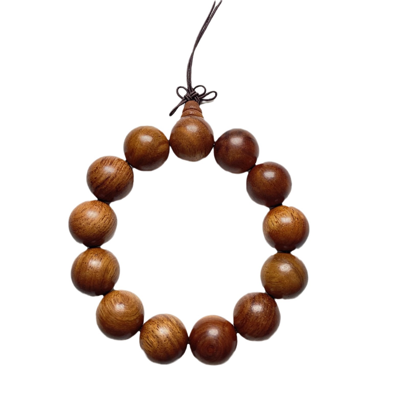 Bracelet Bouddha en perles de bois de rose de Myanmar, style décontracté, avec cordon à la main, Huanghuali_voghion.com