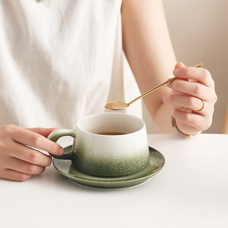 陶瓷情侣对杯创意下午茶咖啡杯碟套装陶瓷马克杯拿铁咖啡杯伴手礼|undefined