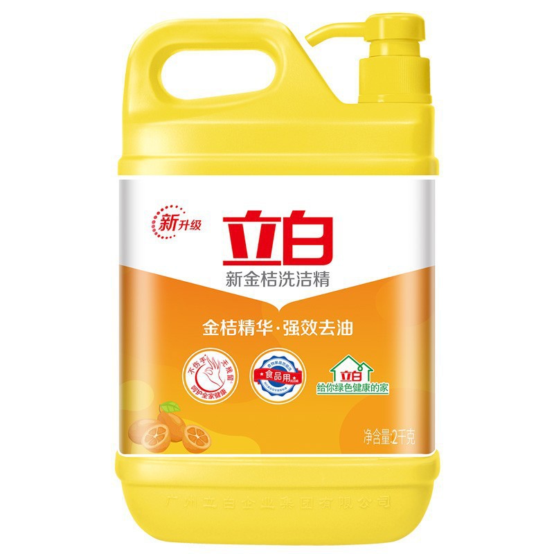 Lilibai Dish Soap New Jinchiku 408g-2kg Ginger Salt Lemon Fruit Vinegar Large Bucket Packaging Factory Wholesale