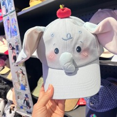 现货批发萌趣小象立体耳朵棒球帽女生春夏卡通防晒紫外线鸭舌帽子
