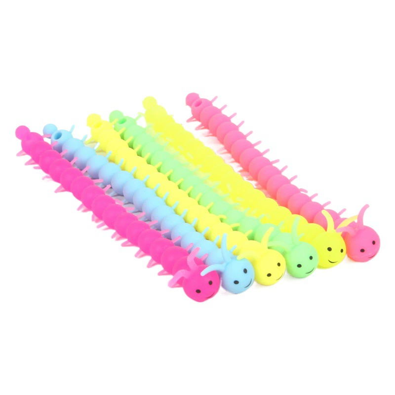 Трансграничная горячая Распродажа Caterpillar Lala TPR гибкий декомпрессионный браслет из клея Браслет на вентиляционное отверстие Caterpillar декомпрессионный артефакт