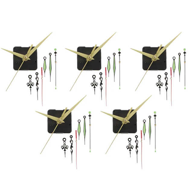 Set completo de movimiento de reloj nuevo modelo, venta caliente transfronterizo, silencioso y fluorescente luminoso, aguja de reloj metálica, para reloj de pared DIY
