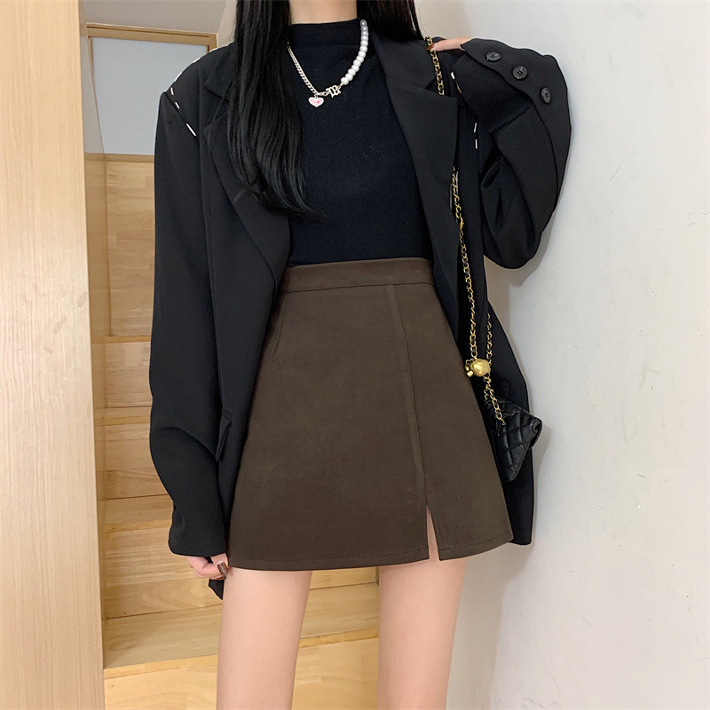 Suede Split Skirt - Style 7