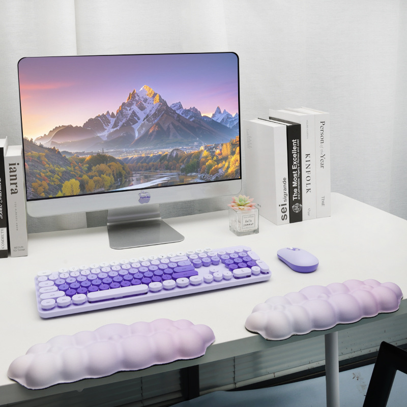 跨境亚马逊护腕鼠标垫定制L形多功能护肘键盘垫批发办公个性桌垫