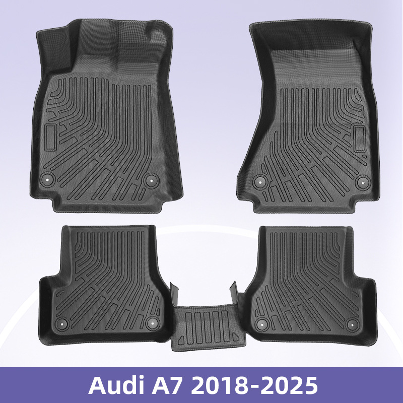 Aplicable para Audi A7 2018 - 2025 almohadilla de pie TPE 3D para todo el tiempo almohadilla de respaldo del maletero