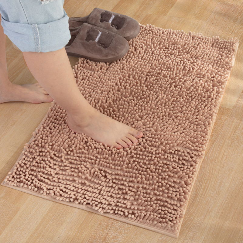 Alfombra de baño de chenille antideslizante absorbente de secado rápido resistente a manchas