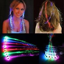 LED Hairpin Light Up Braid Flash LED Braid Luminous Fiber跨