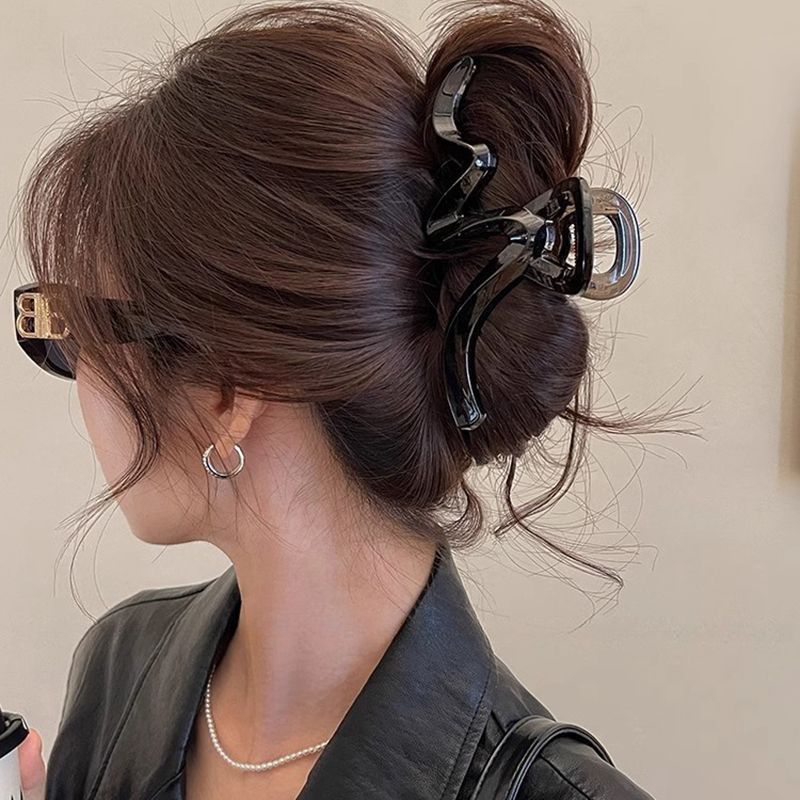 Clip de cabello refinado coreano para mujeres de alto nivel agarrar clips de cabello de tamaño grande detrás de la cabeza de cabello de tiburón clip de cabello lote de cabello