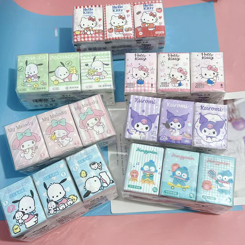 Printed Handkerchief Paper Kt Cat Pochacco My Melody Printed Tissue Portable Small Pack Facial Tissue Toilet Paper Napkin Printed Handkerchief Paper Kt Cat Pochacco My Melody Printed Tissue Portable Small Pack Facial Tissue Toilet Paper Napkin