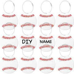 Amazon Luggage Tags PVC野球スーツケースリュックサックタグ金属リング付きDIY