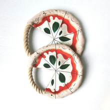 亚马逊宠物飞盘玩具狗狗户外训练飞盘互动耐咬棉绳飞盘玩具用品