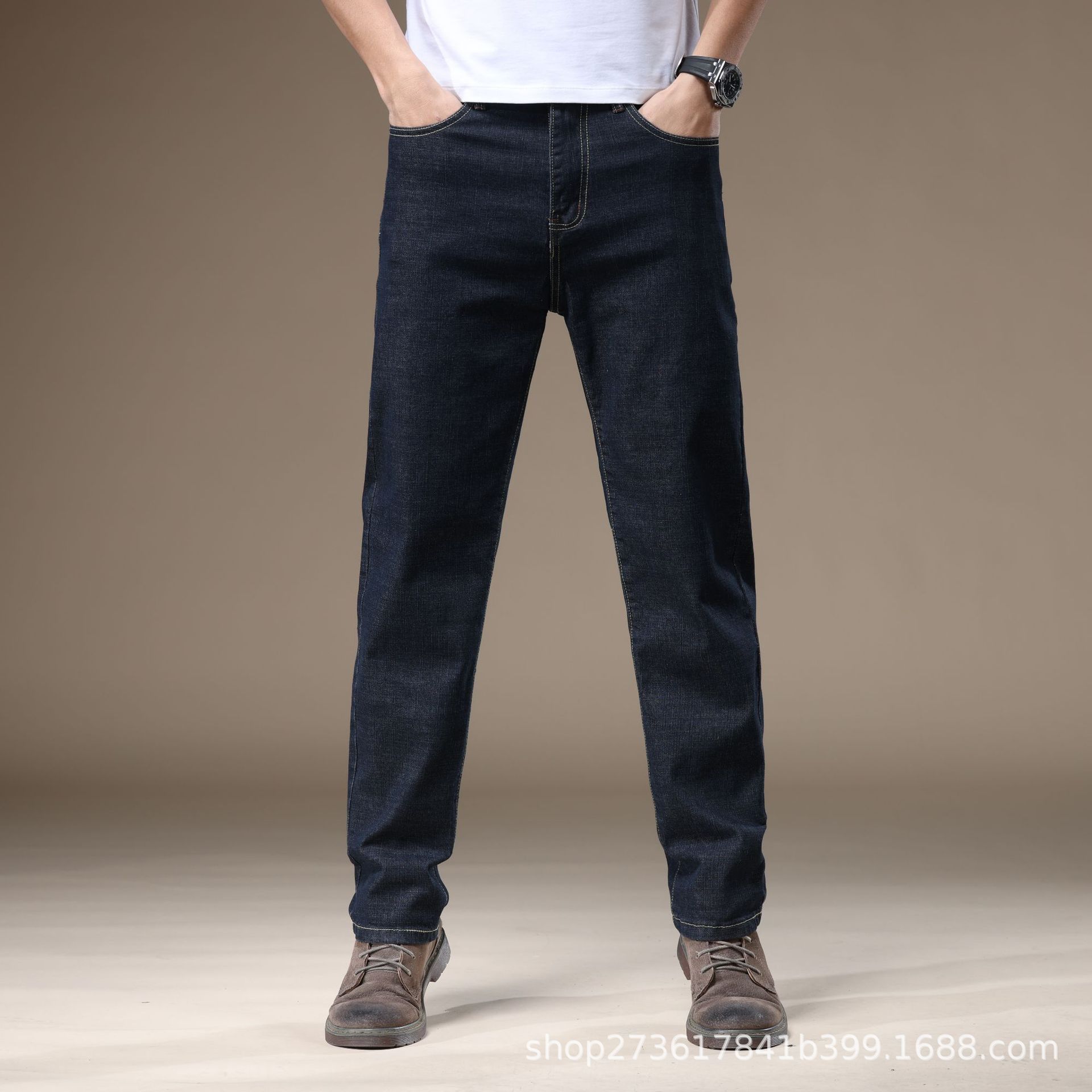 2025 Hosen Herren Sommer dünne Jeans Herren Business Casual lose gerade Jeans Füße lange Hosen