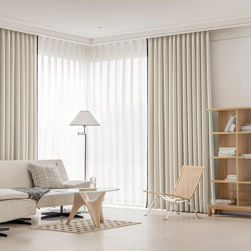 Medieval crema viento negro cortina dormitorio de alto nivel estilo francés nuevo algodón canapé cortina de sombra