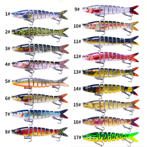 Nuevo Luya cebo multi-Sección de pescado 16 colores 13cm 18g biónico multi-Sección de cebo duro Comercio exterior Luya pesca cebo falso