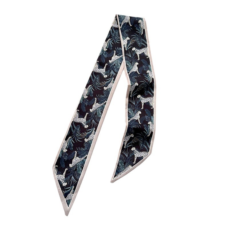 Correa de cabello femenina temperamento coreano retro bufandas de anacaju largo trenzado decoración de cabello correa de pañuelo bufandas de seda multifacé tocado