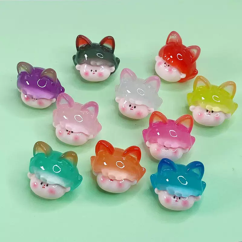 ของประดับหัวแมวเรืองแสงสุดครีเอท ลิลิธ งาน DIY เรซิ่นน่ารัก จี้พวงกุญแจรถยนต์ ของตกแต่งสุดเทรนด์