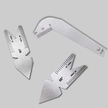 118°鑽頭前刃規車刀量規頂角規不銹鋼量角尺角度樣板測量工具