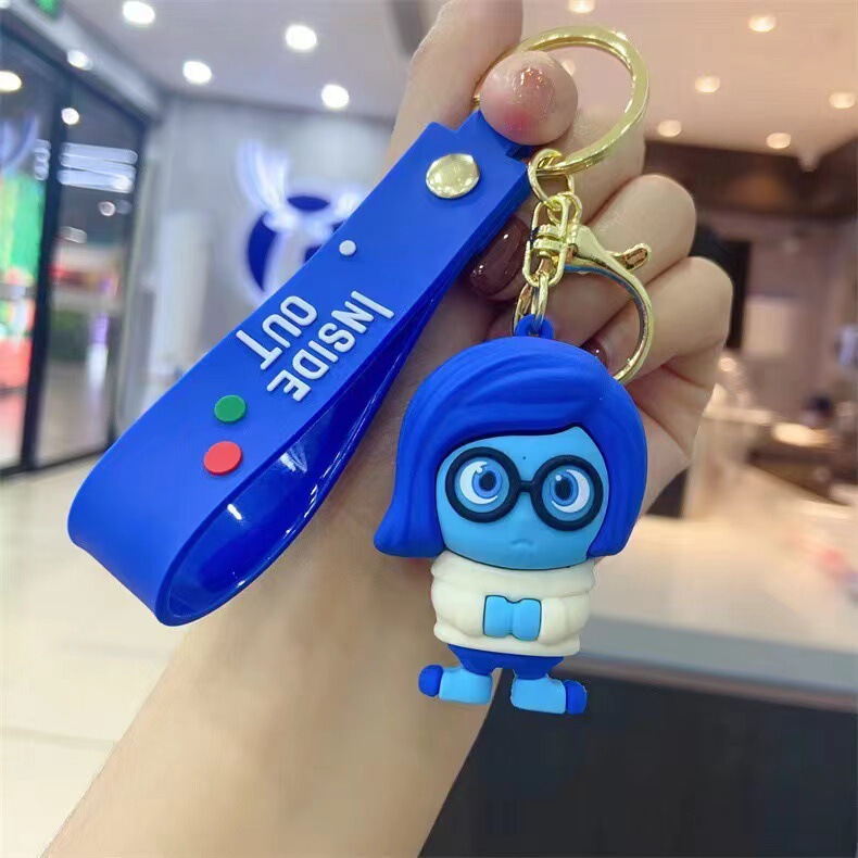 卡通动漫INSIDE OUT新款头脑特工队钥匙扣挂件汽车钥匙链圈小礼品|undefined