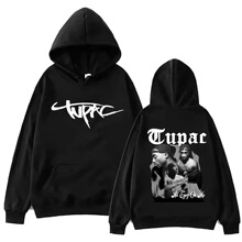 Tupac 2pac male and female rap stars printed hoodies, hip-ho