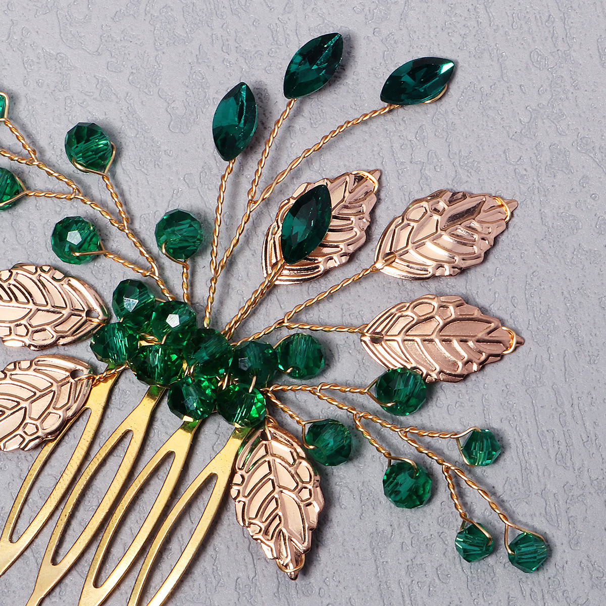 Women'S Gender Vintage Style Flower Rhinestone Inlay Rhinestones Hair Combs 1 Piece