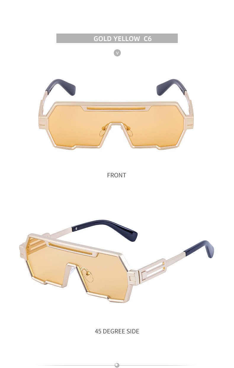 Steampunk One Piece Irregular Sunglasses For Men And Women_voghion.com