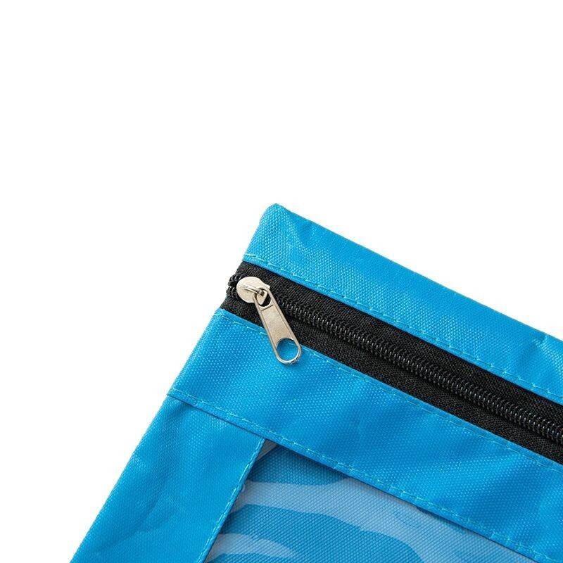 B5文具袋、三穴ファイルバッグ、学生用ペンケース、オックスフォード布、通気孔付き、ルーズリーフ、大容量、書類収納バッグ|undefined