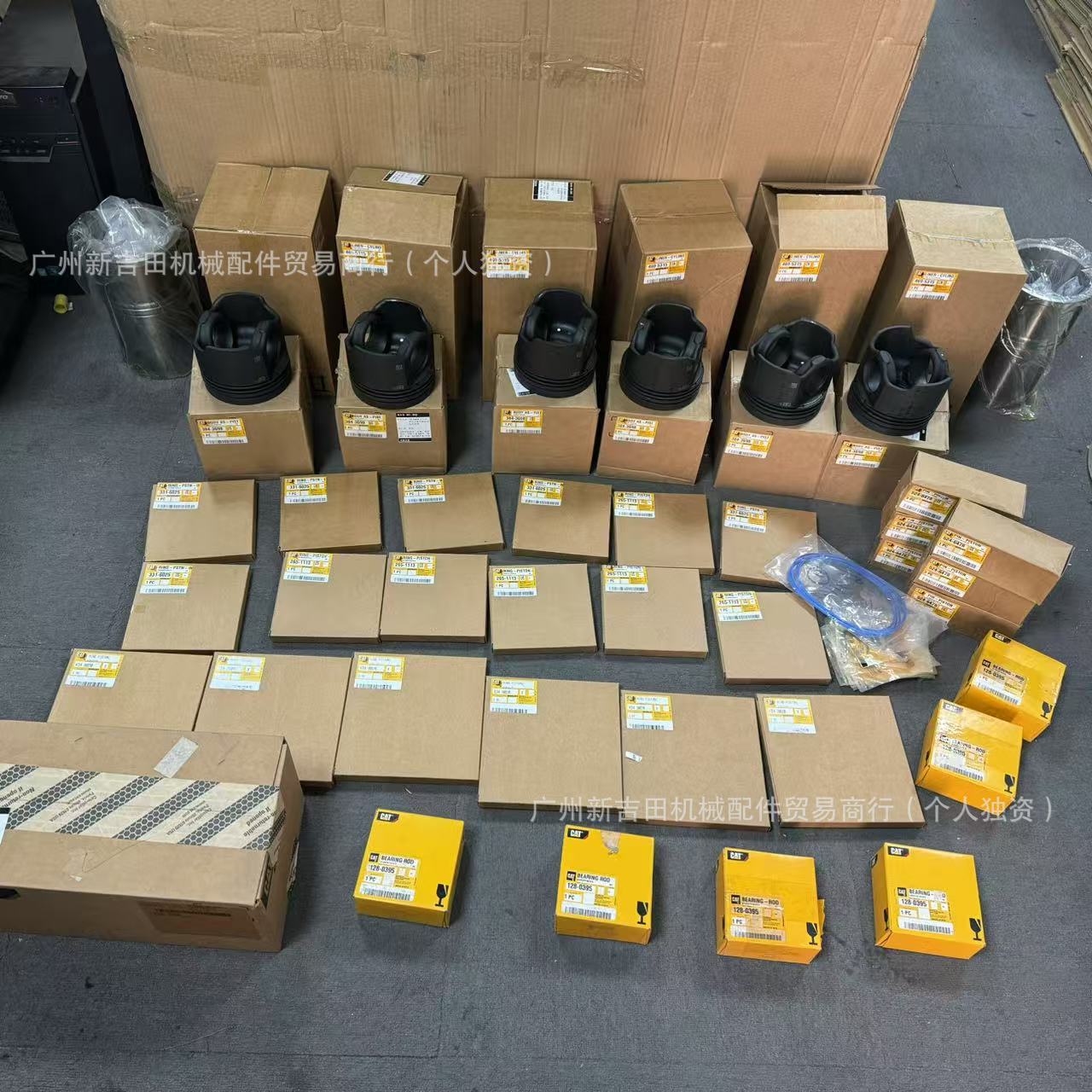 挖掘机卡特发动机四配套 缸套活塞环/销/卡簧 阻水胶圈大小瓦气门