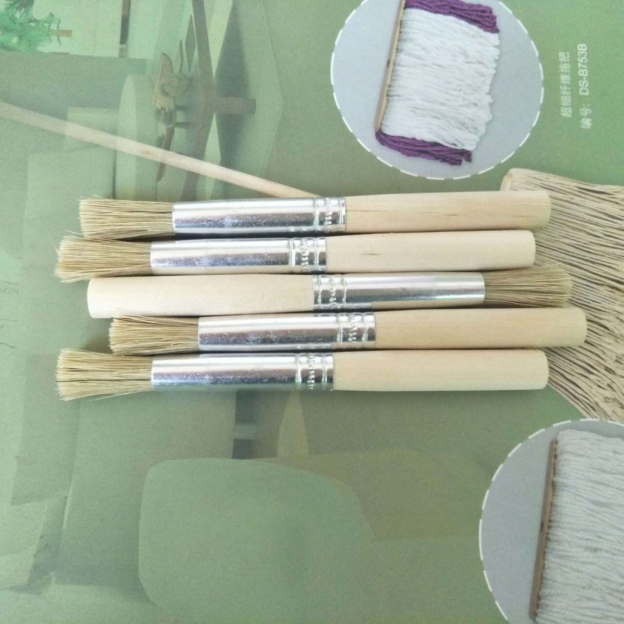 木柄猪鬃小毛刷手摇咖啡粉清理刷咖啡机研磨清洁刷圆头刷