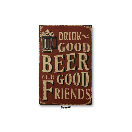 Retro Tin Metal Decor Wall Decor Home Accents Specialty Wall Plaque