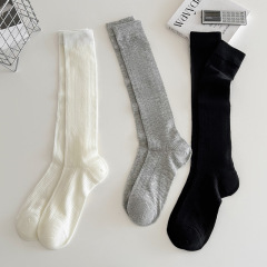 芭蕾風襪子女2025春夏薄款小腿襪純色網眼吸汗長筒襪韓版堆堆襪女