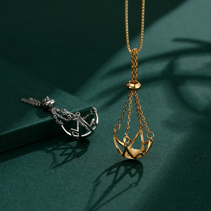 Japonés y coreano creativo diseño de moda perla colgante hebilla accesorios fragante bola bolsita hueco bola jaula linterna soporte vacío accesorios