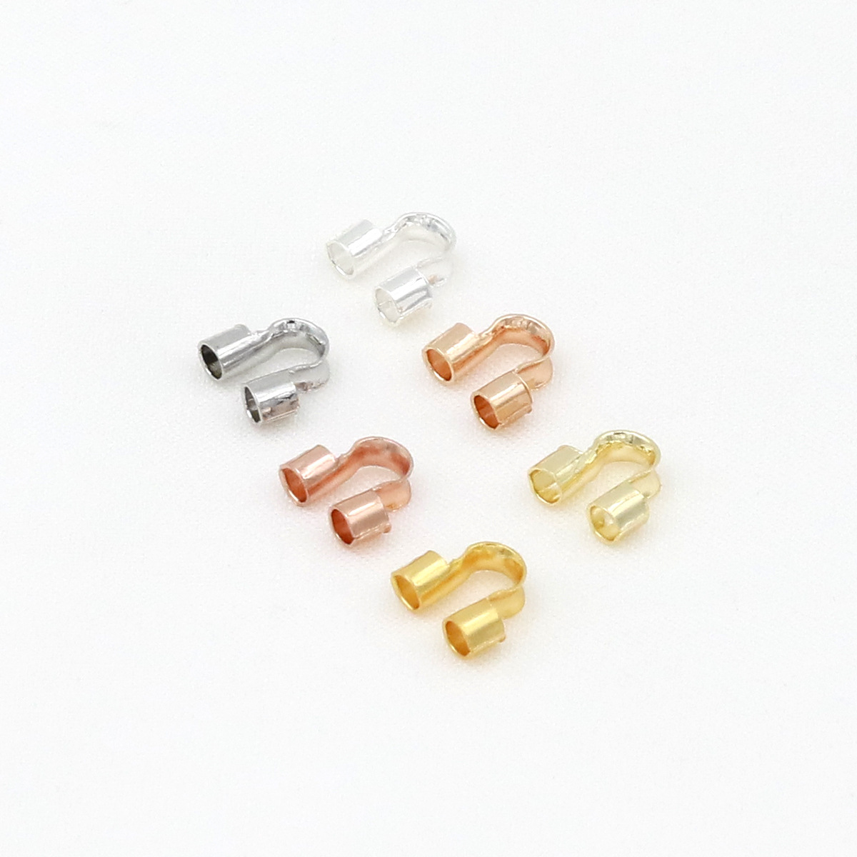 Clamp Buckle Plated with 18K True Gold Buckle U-Shaped Horseshoe Buckle Guard Line Coil Buckle Beaded Wire Fittings B62