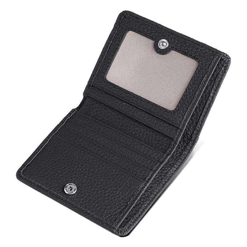 Cartera de cuero transfronteriza femenina RFID antirrobo cepillo seguridad dinero conjunto moda bolsa cubierta hebilla cambio moneda bolsa cartera