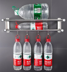 Thickened stainless steel hotel engineering towel rack bathroom punch-free storage rack bathroom storage rack factory direct sales