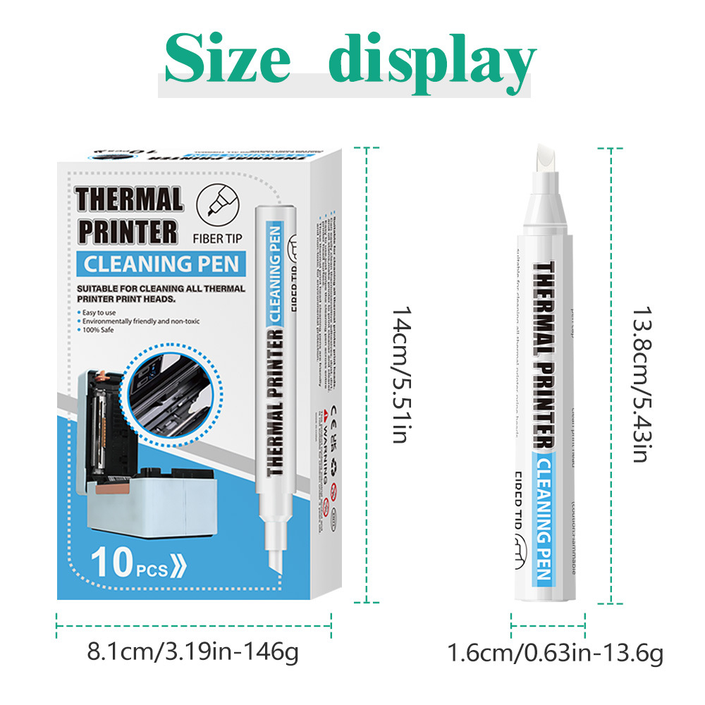 Impresora térmica transfronteriza Pluma de limpieza con alcohol Pluma de limpieza con cabezal de corte de fibra Pluma de limpieza de hoja adhesiva