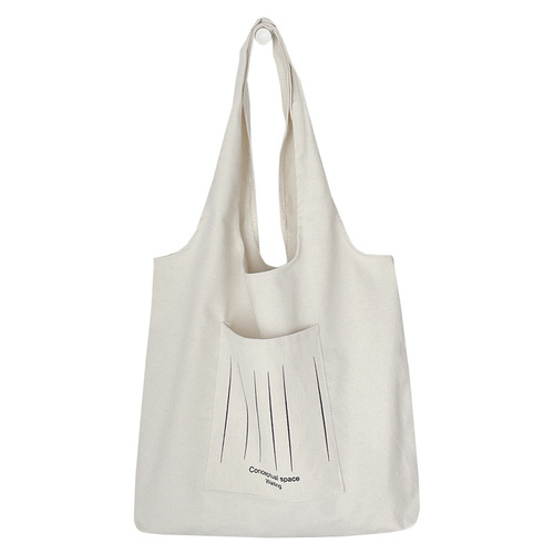 Large capacity yoga portable canvas bag literary travel ins simple fashion literary canvas bag female shoulder student