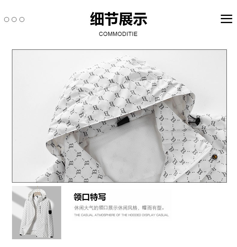 Men's Hooded Jacket Waterproof Windproof Coat With Detachable Hat_voghion.com