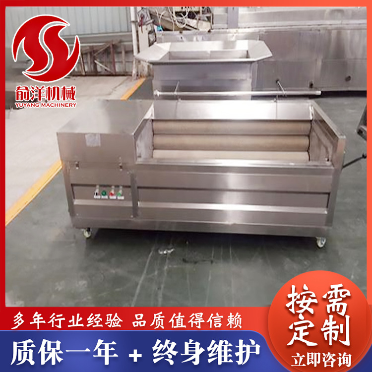 海鲜海蛎子清洗机 诸城俞洋厂家供应 海鲜贝类清洗机毛辊清洗机