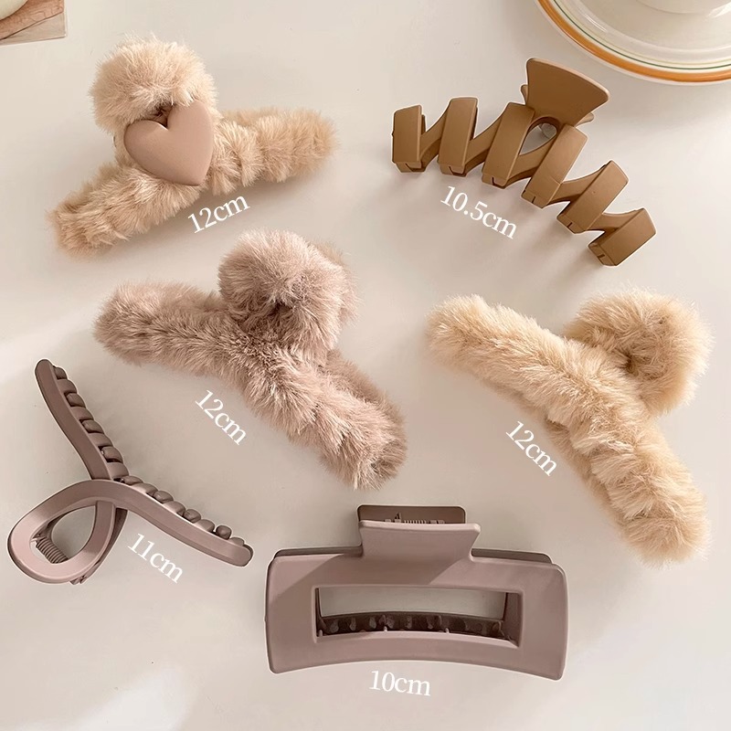 Horquilla de acrílico de las mujeres cuchara trasera updo clip de pelo grande celebridad de Internet elegante tiburón clip tocado simple horquilla