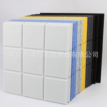 厂家供应九宫格毛毡墙贴照片墙背景墙钢琴房鼓房带背胶消音棉材料