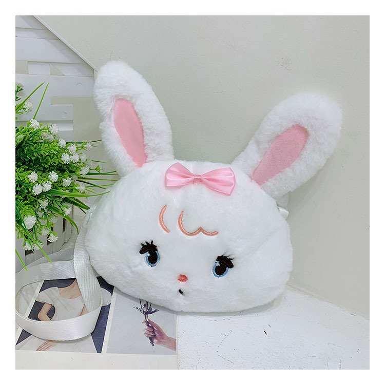 Plush rabbit bag, children's coin purse, cute princess single-shoulder bag for girls, autumn and winter crossbody bag for little girls undefined