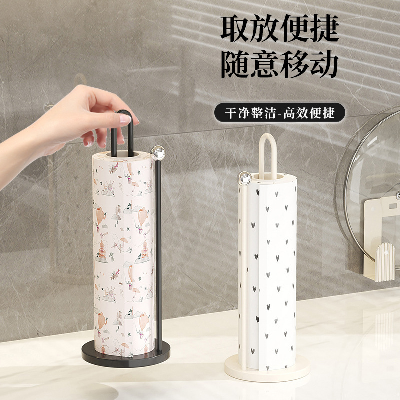 厨房纸巾架橱柜用纸立式挂架子保鲜膜收纳家用卷纸大卷筒免打孔架|undefined