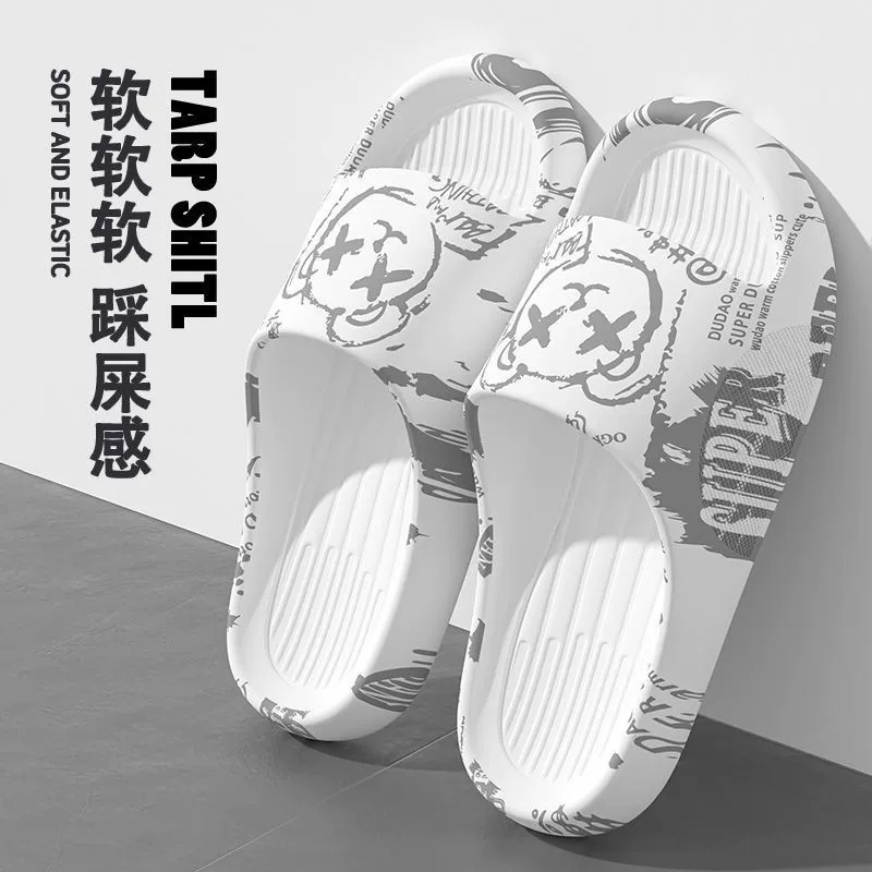 Мужские тапочки без шнуровки модные 2023 Новый нескользящий износостойкий дезодорант, встроенный в внутреннюю ванную комнату, женские оптом