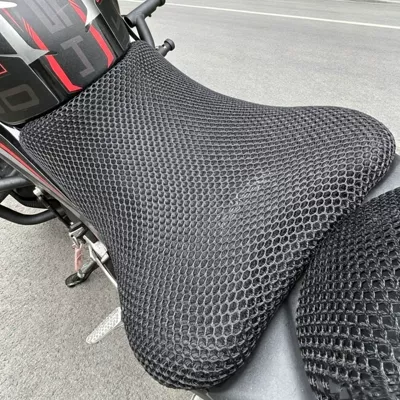 Motorcycle cushion seat cover, 3D honeycomb