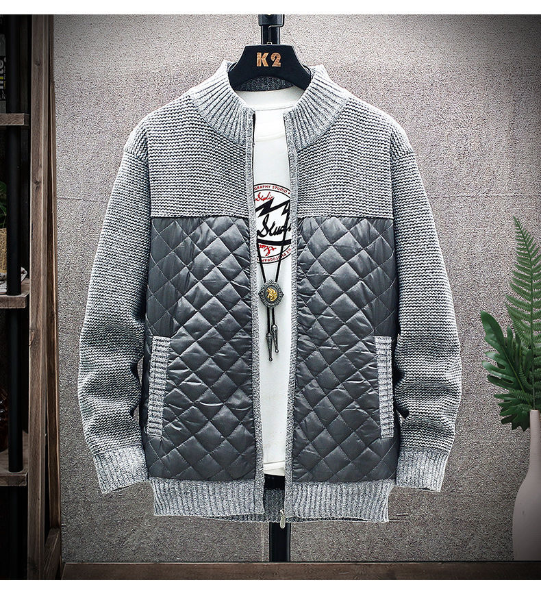 Herren Strickjacke Mit Reißverschluss Und Warmem Fleece Futter_voghion.com